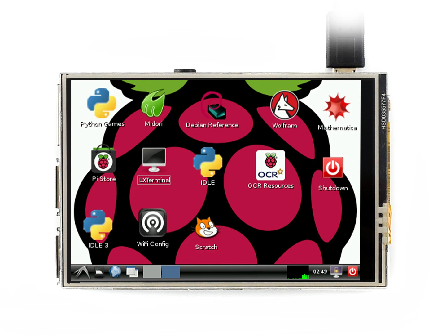 waveshare 3.5inch Resistive Touch Display (C) for Raspberry Pi, 480×320, 125MHz High-Speed SPI