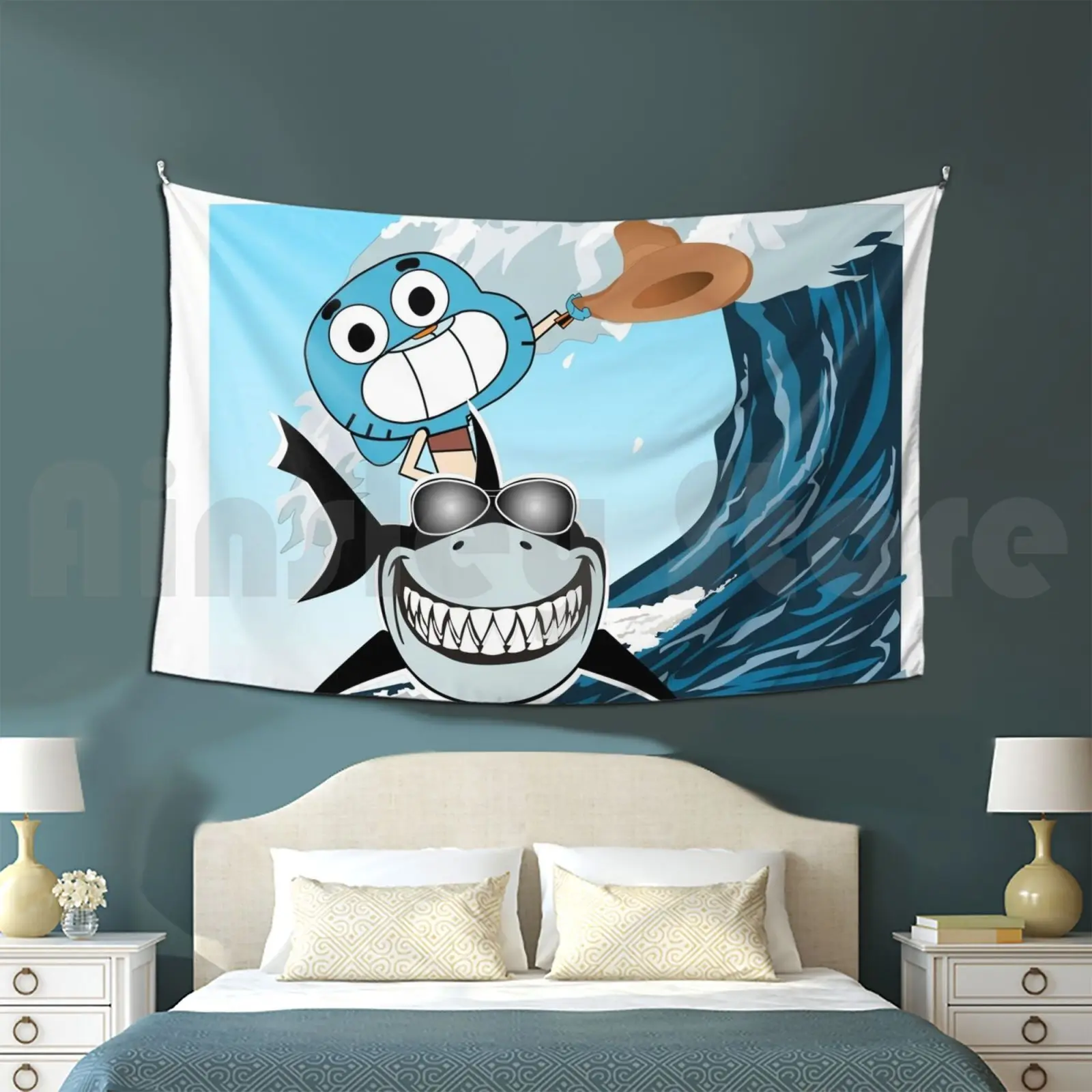 The Amazing World Tapestry Living Room Bedroom Theamazingworld Gumball Darwin T Shir Stiker