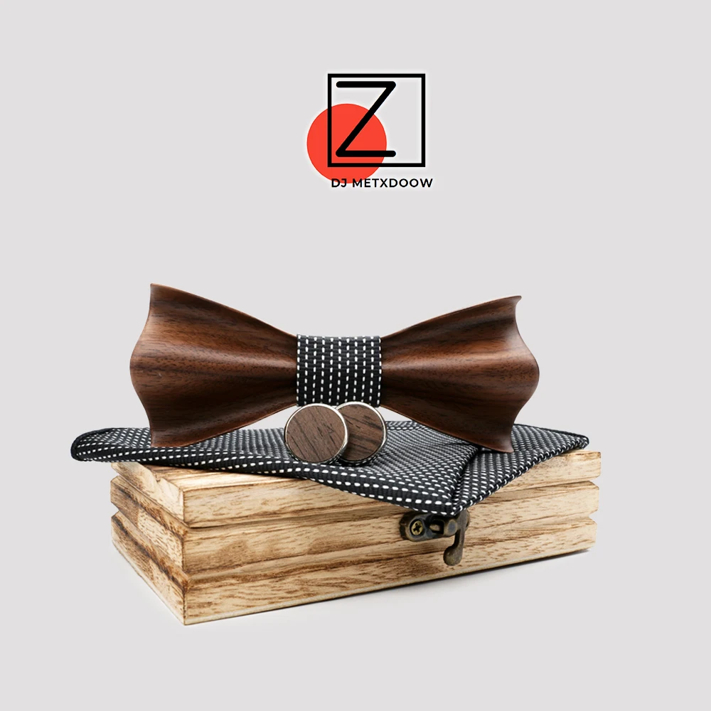 Men's Bow Ties Wood Patterns Daily Wear Accessories Men Wooden Accessories Tie for men Must-have Piece for Special Event