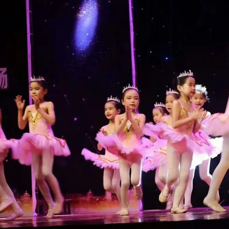 Le ragazze di Balletto Vestito Tutu Delle Ragazze Dei Bambini Abbigliamento per la Danza Lago Dei Cigni Bambini Vestito Da Balletto Costumi Delle Ragazze di Bambini Ballerino Body Usura di Ballo