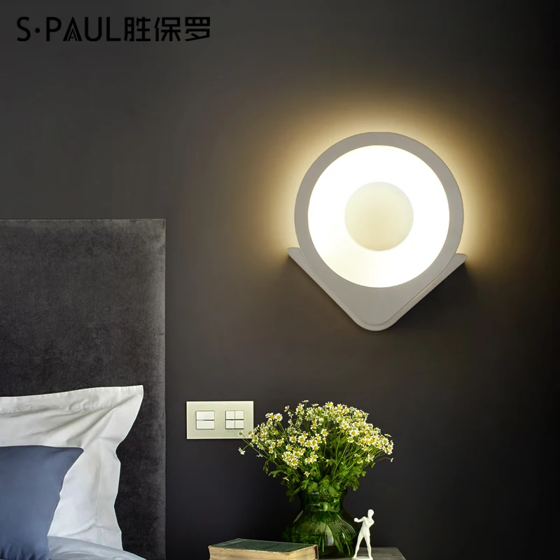 16W Modern Minimalist Bedroom Decro Wall Lamp Nordic Lighting Creative Living Room Aisle Stair Wall Lamp Bedside Lamp Wall Lamp