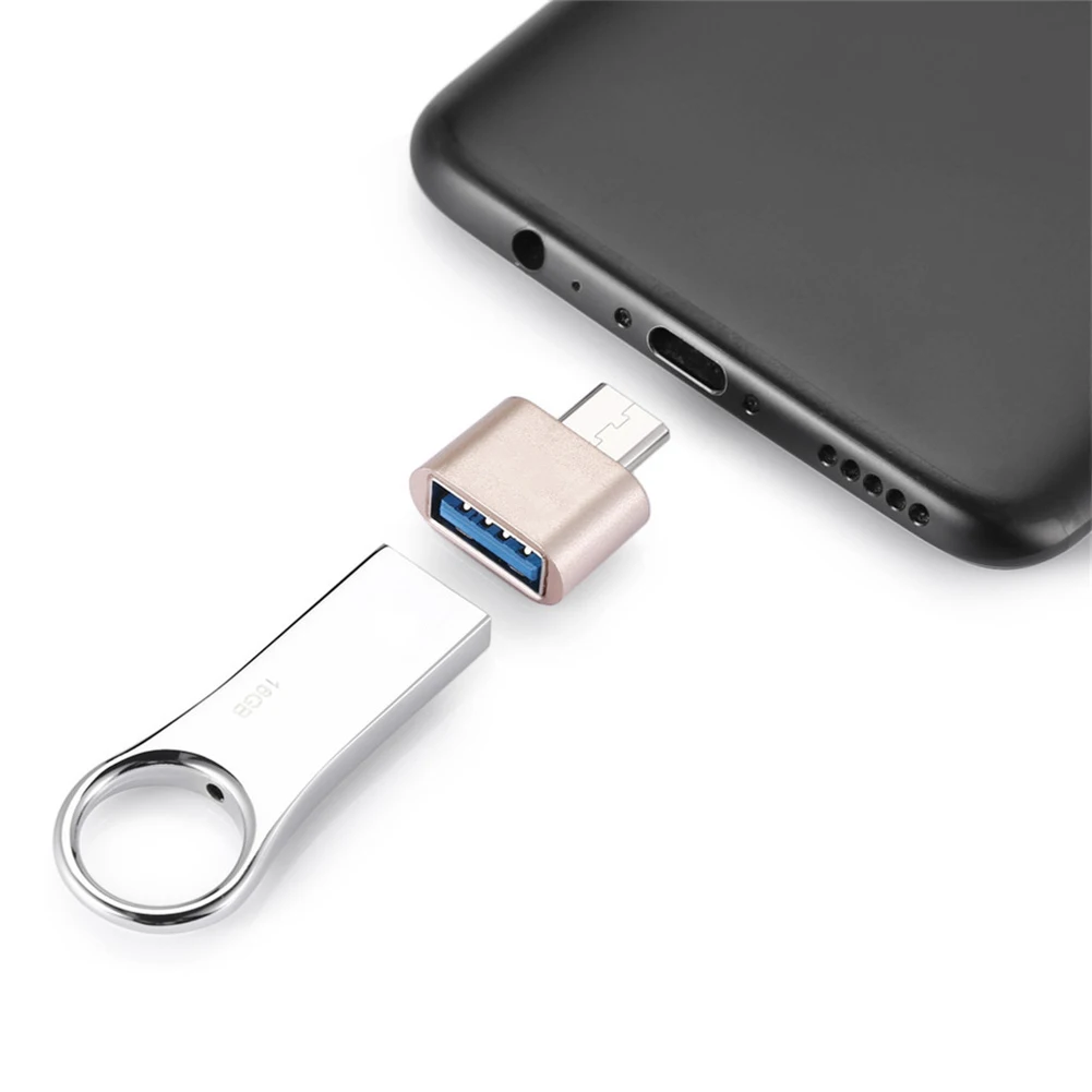 USB 2.0 To Type-C OTG Adapter Ultra-high-speed Transmission Cable Converter For Smart Phones Computers Tablets
