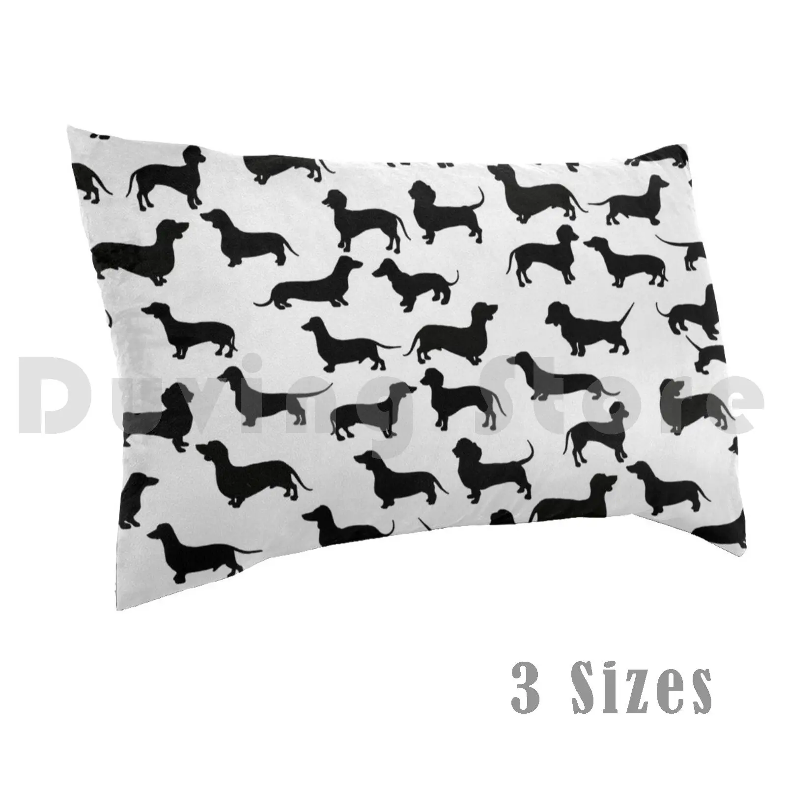 Dachsunds A Many! Pillow Case Printed 35x50 Dachshund Dog Puppy Wiener Hot Pet Animal Hound Black