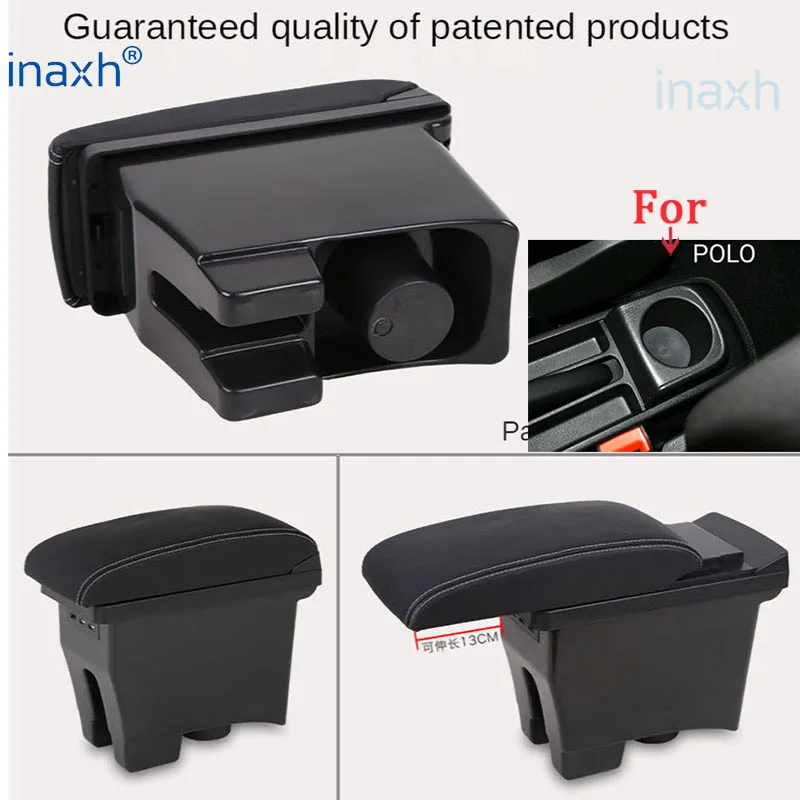 For Volkswagen POLO Armrest 2012-2018 new For VW POLO Mk5 6R Vento Car Armrest box Center Storage box Car accessories Retrofit