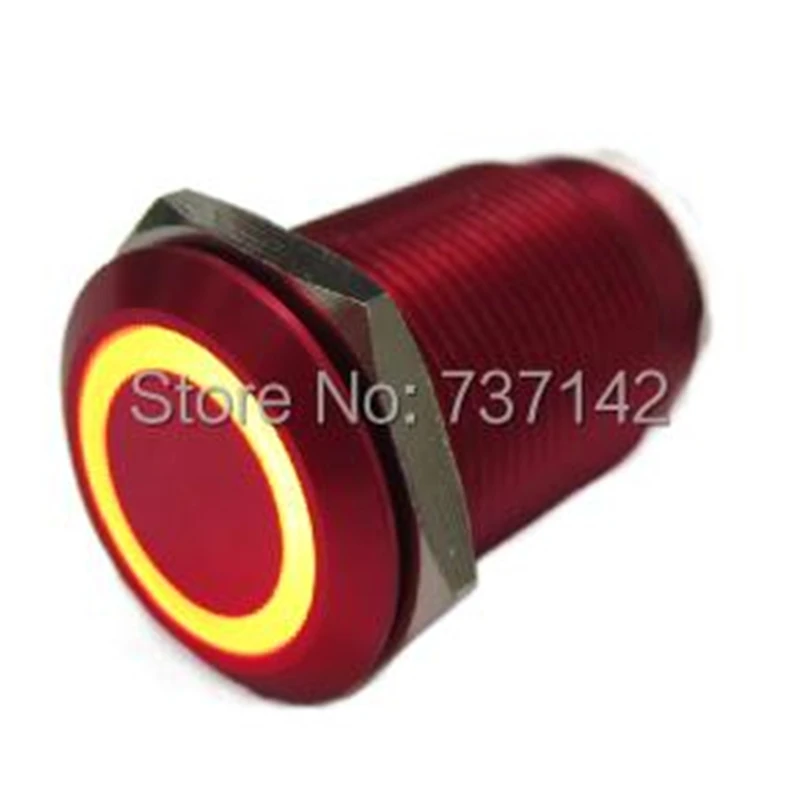 

ELEWIND 19 мм антивандальный кнопочный переключатель SPDT со световой кнопкой с металлическим красным алюминиевым переключателем (PM193F-11ZE/R/12V/A красный алюминий)