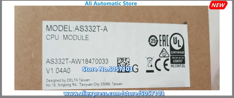 AS332T-A 16DI 16DO (NPN) 6 Groups Of 200KAB Phase Input 6 Axes 200KAB Phase Output 128K Step Capacity Built-in Ethernet Port