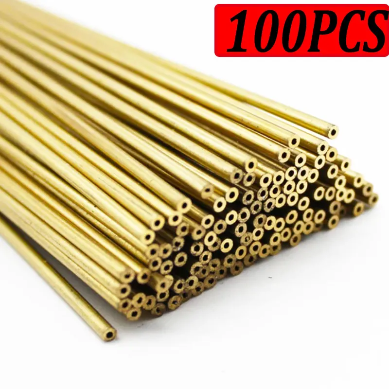 

100PCS Brass Tubes Diameter 2mm/3mm/4mm/5mm/6mm Length 300mm Long 0.3mm Wall Brass Pipe Brass Tube Cutting Tool High Quality