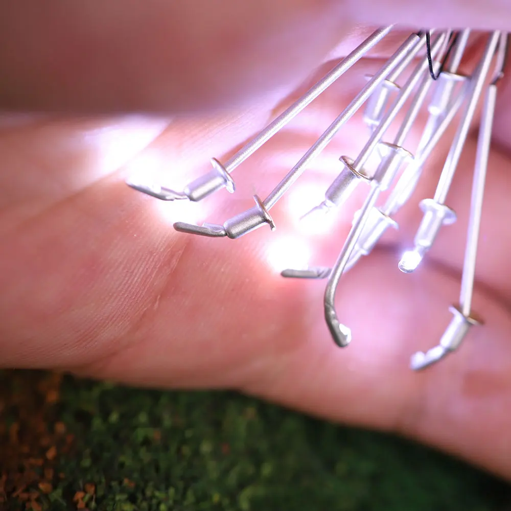 

1/500 3 см масштабная модель 3 в светодиодный светильник онарь уличсветильник онарь для архитектурного здания моделирование железной дороги Ландшафтный макет