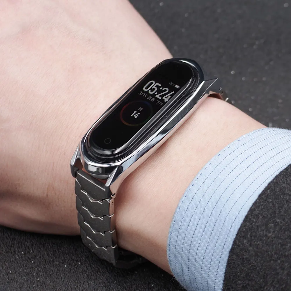 Mi Band 7 Strap for Mi Band 6 5 4 3 Wristband for Xiaomi Mi Band 5 Bracelet Miband 4 Metal Wrist Belt Correa NFC Global Version