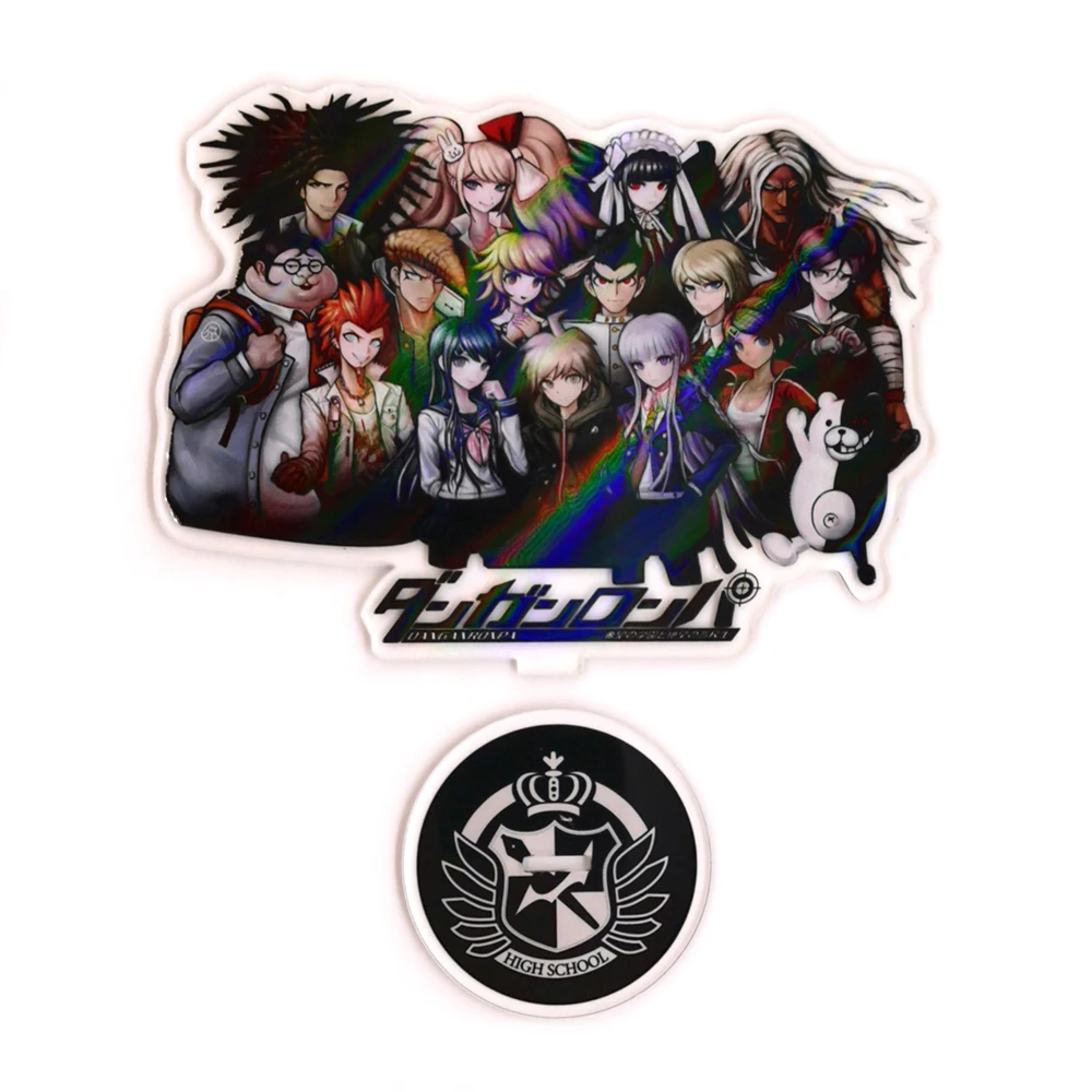 

Danganronpa 1 group monokuma Makoto Kirigiri Maizono Celestia Togami acrylic standee figurines desk decoration cake topper anime