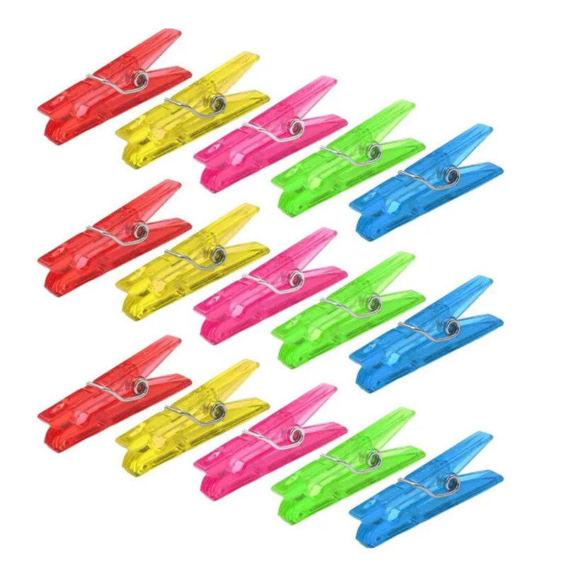 20Pcs/Pack 25MM35MM Mini Transparent Plastic Clip Photo Clothespin Christmas Decoration Light String Clip