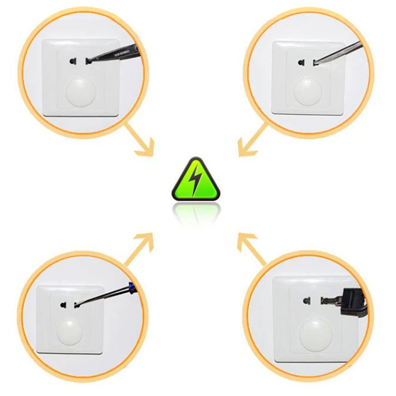 10Pcs EU Power เด็กทารกเด็กความปลอดภัยเต้าเสียบไฟฟ้าปลั๊กป้องกันความปลอดภัยไฟฟ้า Shock ปลั๊กป้องกัน