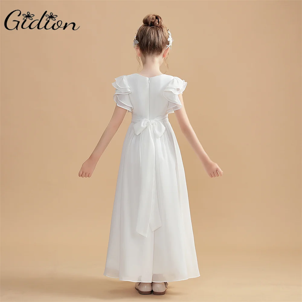 Chiffon Junior Brautjungfer Kleid für Kinder Hochzeit Chor Geburtstag Event Eucharisten Party Erstkommunion Prom Bankett Ball Festzug