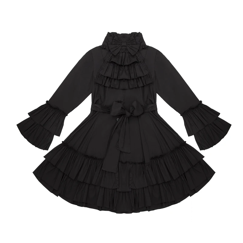 Gothic palace sweet princess lolita dress vintage lace bowknot high waist victorian dress kawaii girl gothic lolita op loli cos