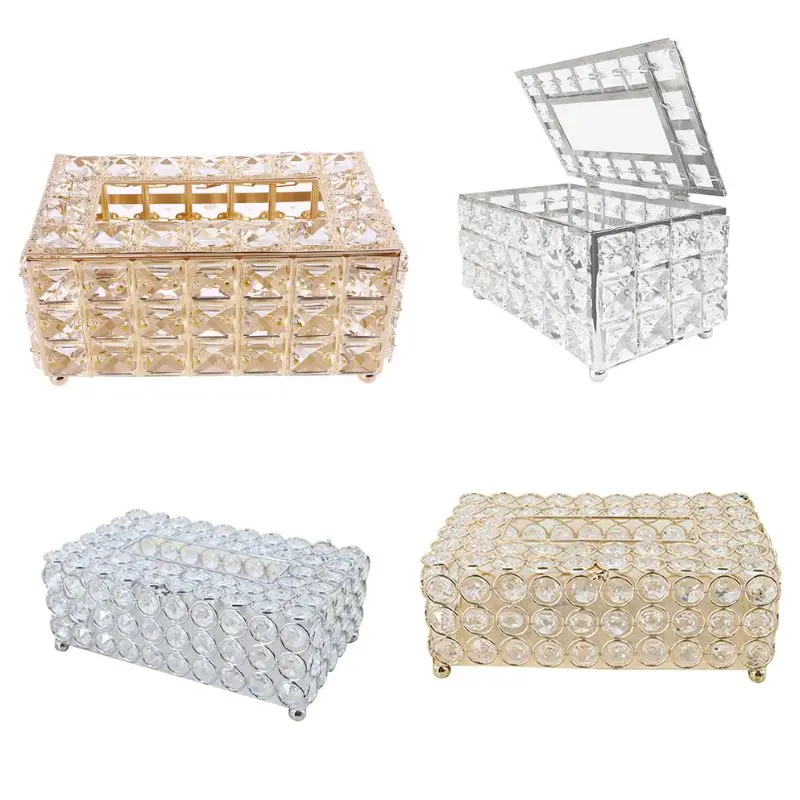 

Tissue Box Holder Crystal Cube Napkin Dispenser Bedroom Office Hotel Cafe Coffee Dropshipping