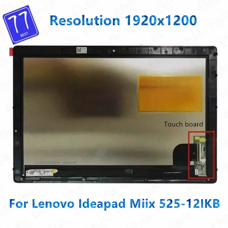 Reemplazo de pantalla LCD Original para portátil Lenovo, montaje de pantalla táctil con Marco, 12,2 pulgadas, MIIX, 525-12IKB