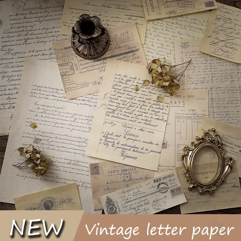 Imitating Ancient Handwritten Letters Vintage Letter Paper for Jewelry Photography Backdrops Photo Shooting Background DIY Props