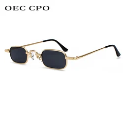 OEC CPO Vintage Square Sunglasses For Men Luxury Brand Designer Metal Sun Glasses Women Fashion Famous Brand Eyewear Gafas O87