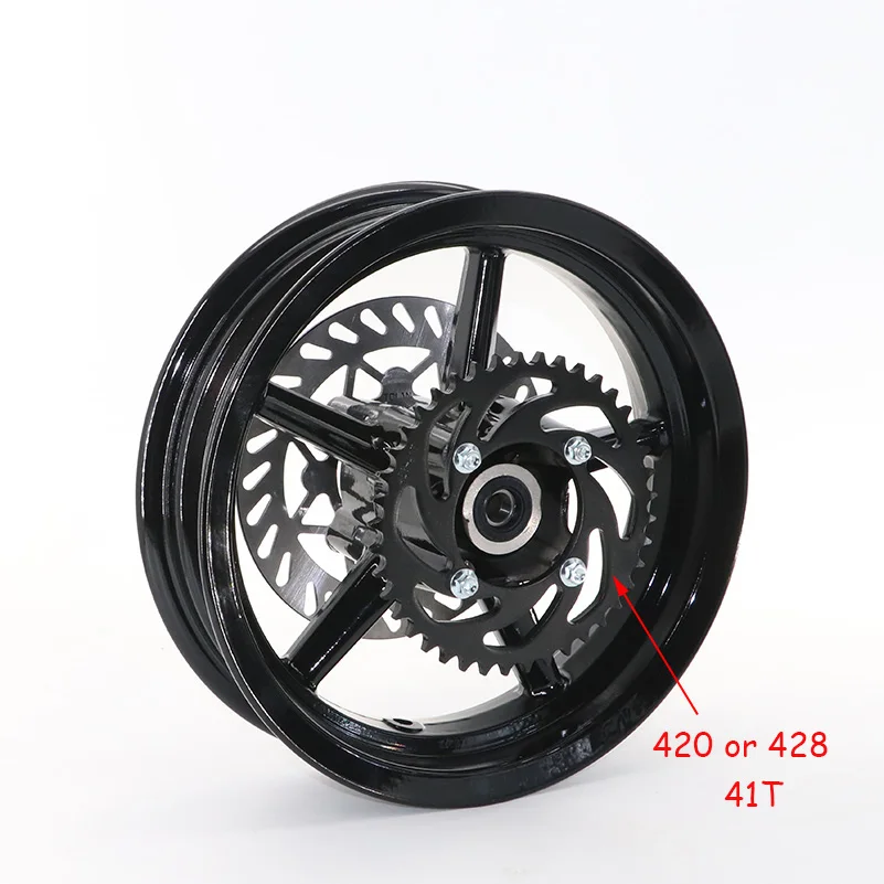 12/15mm hole 2.50/2.75-12inch Front & 3.00/3.50-12 Rear Dirt bike Pit Bike Vacuum Wheel Rim Front and Rear brake disc ainwheels