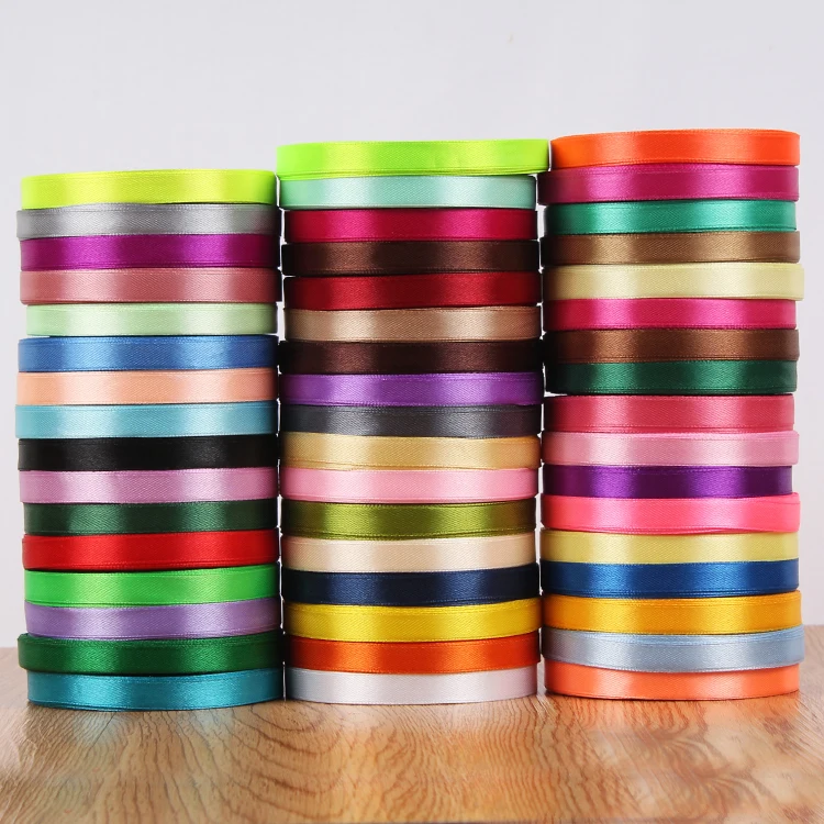 Fashion Dark coffee Satin Ribbon 10 mm 22 Meters Wedding Silk Ribbon Party Car Decoration Tapes Crafts Festive Events Supplies