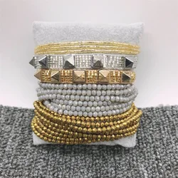 ZHONGVI 2022 New Rivet Bracelet Fashion Miyuki Bracelets For Women Pulseras Mujer Moda Armband Jewelry Handmade Gift Wholesale