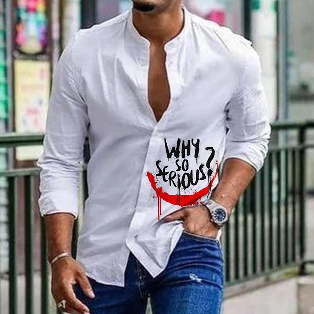 Colorful Mix Balls Serious 3D All Over Printed Hawaiian Casual Button Up Dress Shirts Full Sleeve Beach Streetwear Men Clothing