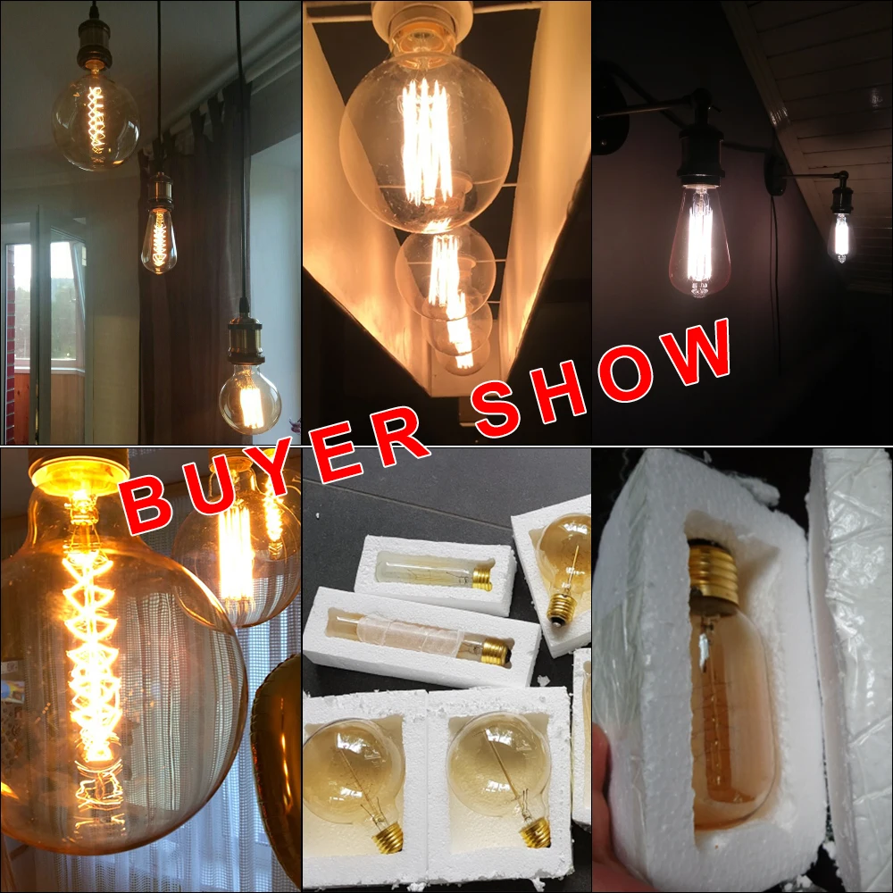 Retro Vintage Edison Bulb E27 40w 220v Ampoule Vintage Bulb Edison Lamp Filament Incandescent Light Bulb Retro Lamp Indoor Decor