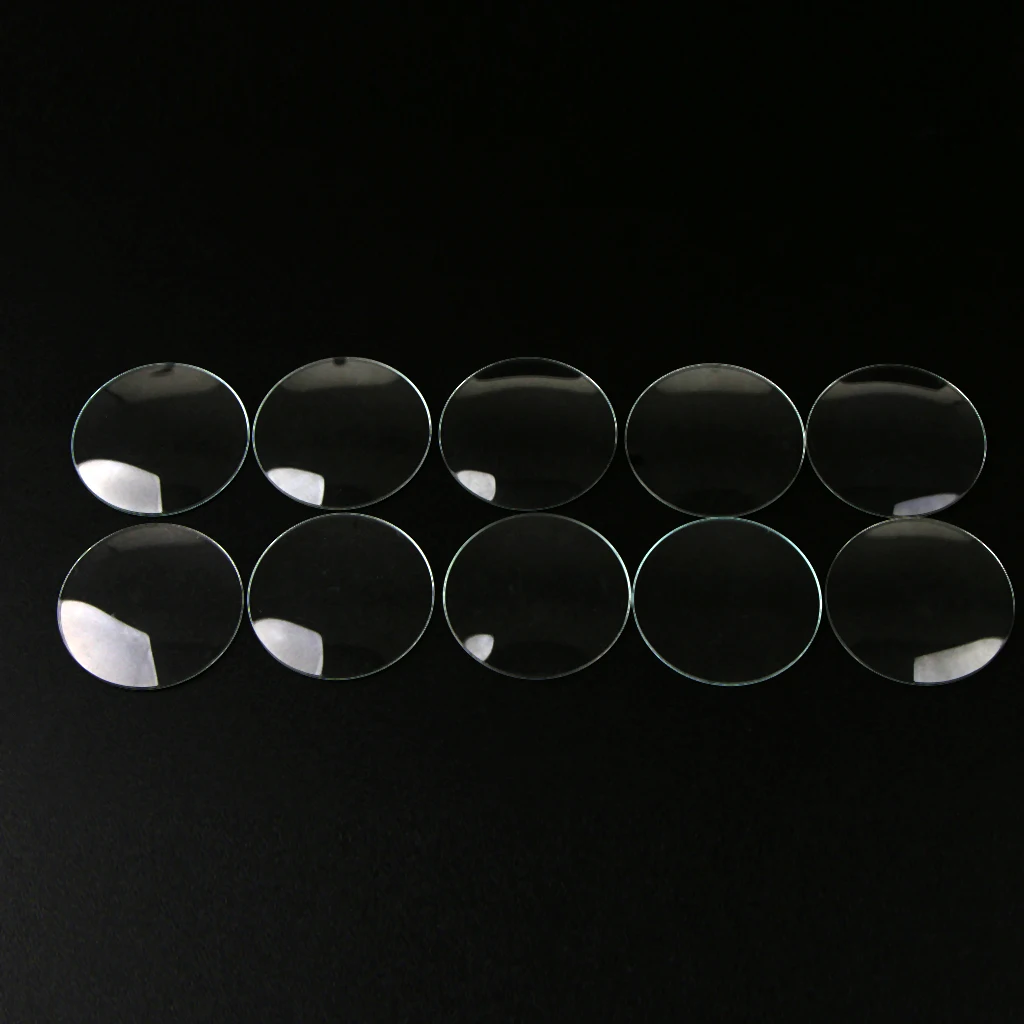 10pcs Double Domed Mineral Watch Crystal 28mm-33mm Diameter Concave Glass