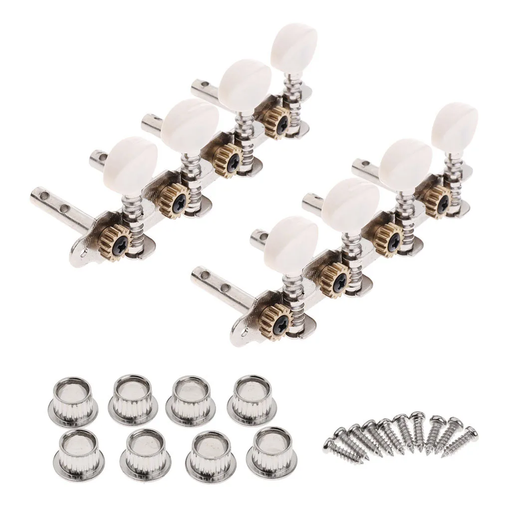 2pcs R+L Mandolin Parts Tuning Pegs Keys Tuners String Machine Heads Set Mandolin Tuning Button Instruments Accessory