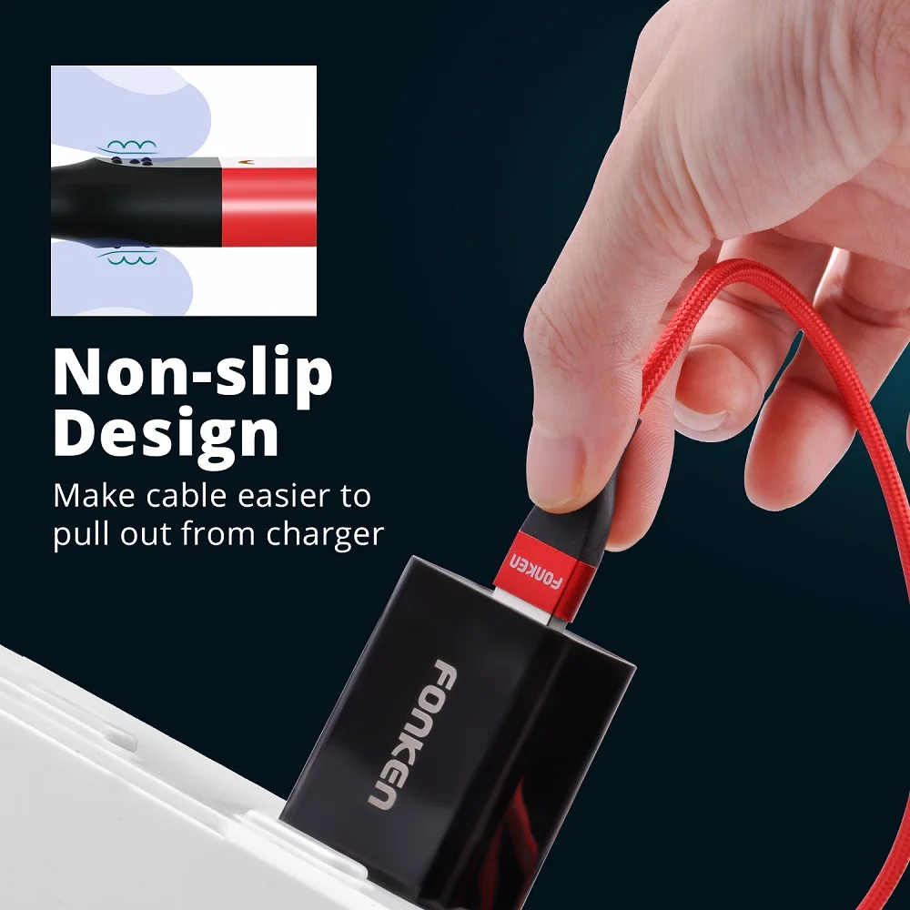 FONKEN Magnetic Charging Cable USB Type C Magnetic Phone Charger Cable For realme gt6 Magnet Cable Micro USB Android Charge Cord