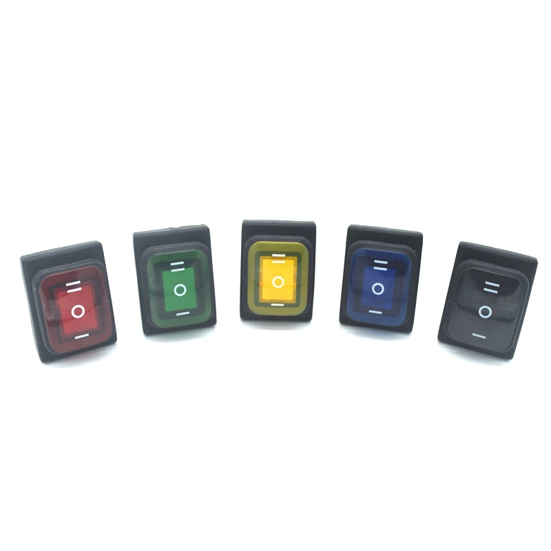 6Pin Sealed Waterproof Dust-proof Auto Boat Marine Rocker Switch With LED Three-speed Forward Reversing