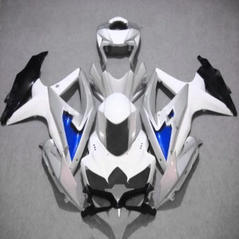 Bodywork for Suzuki GSXR600 2008 - 2010 K8 White Silver Fairings GSX-R600 2009 Fairings GSXR 600 08 10