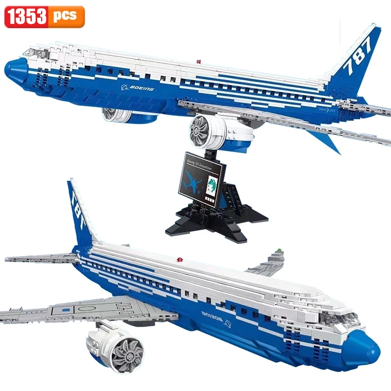 The Boeing 787 Dreamliner Building Block Creative Expert City Airplane Passenger Plane Model Bricks Airliner Toys Gifts For Kids