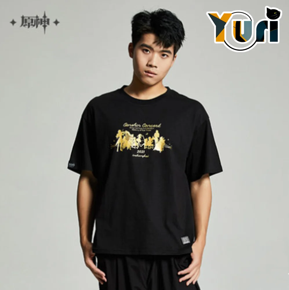 Yuri Limit Genshin Impact Official Original Symphony Dream T-shirt Summer Cotton Short Sleeve For Women Men Game Gift C YS