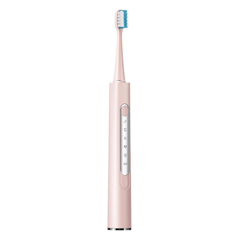 Ultrasonic Electric Toothbrush, Waterproof IPX7, Rechargeable, 5 Cleaning Modes, 2 Brush Heads ,Soft and Standard,USB Cable