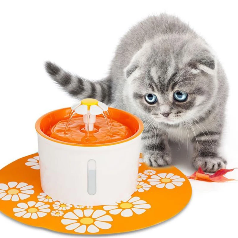 Cat Automatic Fountain Pet Drinking Water Dispenser Electric LED Dog Drinking Fountain Cat Feeder Drink Filter USB Powered