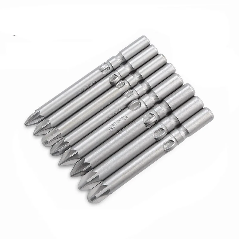 

10pcs/set 60mm Length 801 802 Round Shank Electric Pozidriv PZ0 PZ1 PZ2 PZ3 Screwdriver bit Magnetic tool