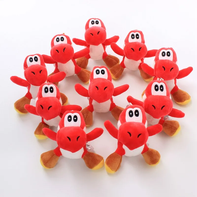 10 buah 12cm permainan Anime Yoshi mainan mewah hewan Kawaii hewan peliharaan kura-kura mewah Peluche boneka lembut boneka Pandent gantungan kunci hadiah anak-anak