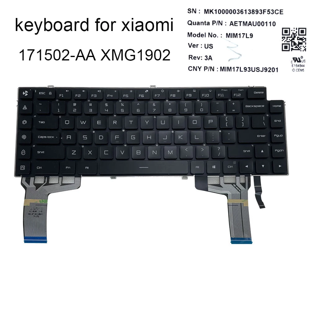 

US RGB Backlit Keyboard for Xiaomi MI Pro 15.6 171502 171501 01 AA AL AF Colorful Gaming Laptop Keyboards AETMAU00110 MIM17L9