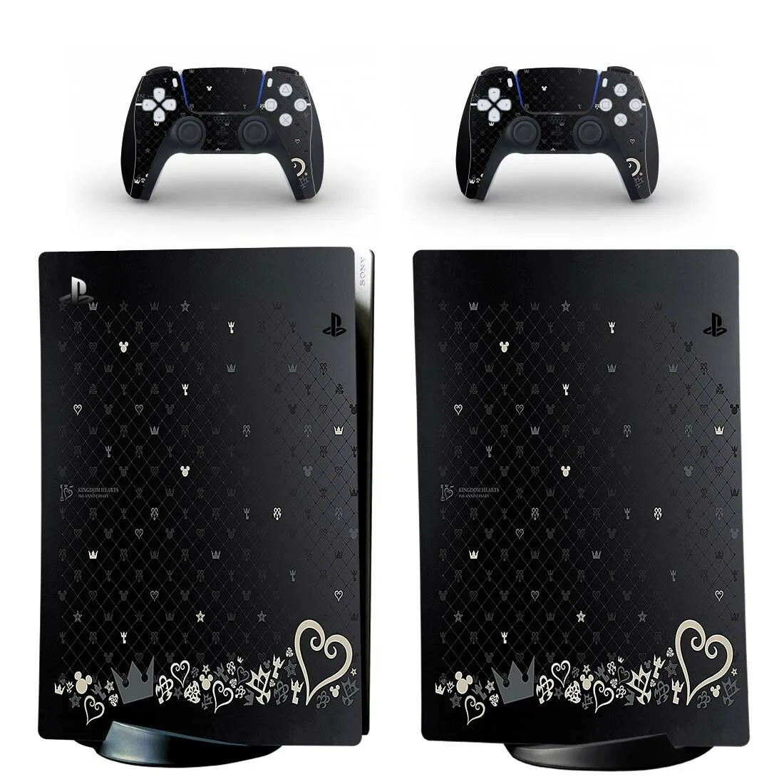 

Kingdom Hearts PS5 Digital Edition Skin Sticker Decal Cover for PlayStation 5 Console and 2 Controllers PS5 Skin Sticker Vinyl