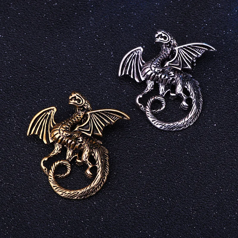 Neue Vintage Flügel Drachen Brosche Pin Metall Tier Kragen Pins Casual Party Broschen Geschenke für Frauen und Männer Schmuck Zubehör – Detail 2