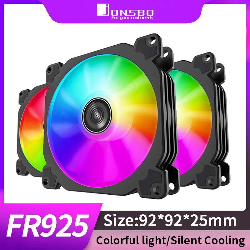 Jonsbo FR925 ARGB Cooling Fan PC Computer Case 9cm For CR-1400 CPU Cooler Radiator Water Cooling PWM/ARGB Quiet LED Fan