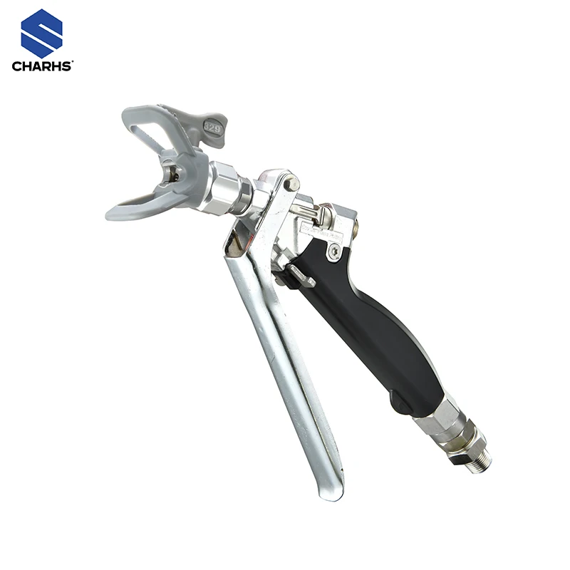 ASG-1 Inline Heavy-Duty Texture Airless Spray Gun 245820 Plaster Coating Airbrush Wall Putty 350Bar Pistol Contractor Atomizer