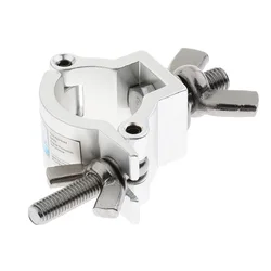 Small Aluminum Hook Clamp Heavy Duty Stage Light Hook Clamp O Type Fit 32mm-35mm OD Tubing for DJ Disco Bar LED Stage