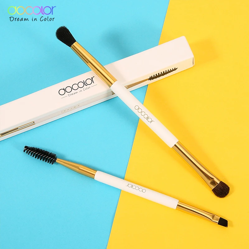 Docolor Professional Eyebrow Brush+Eyebrow Comb with Eye Shadow Brush and Blending Brush Beauty Makeup brushes for eye Brush