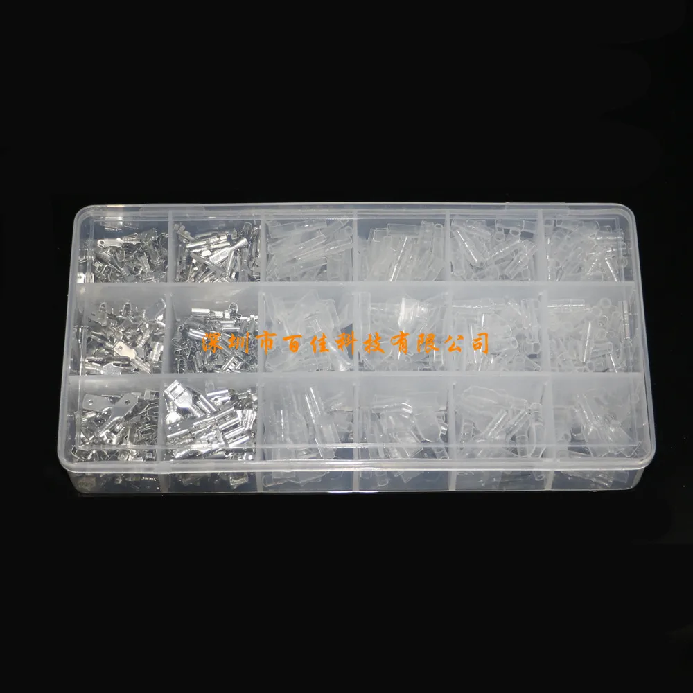 600pcs 6.3/4.8/2.8 plug spring plug piece sheath insulation terminal sheath plug connection terminal