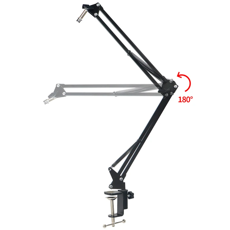طوي سطح المكتب جبل حامل مع قوس للميكروفونات تقف ترايبود للبث المباشر المدونين الفيديو