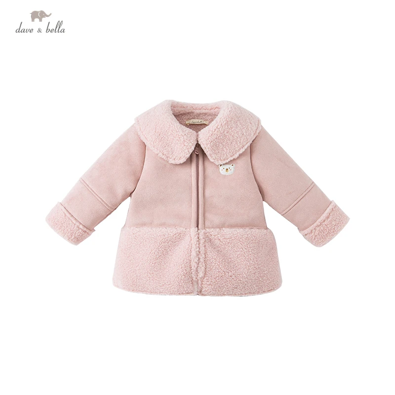 

DBM19617 dave bella winter baby girl fashion cartoon coat children girls tops infant toddler outerwear