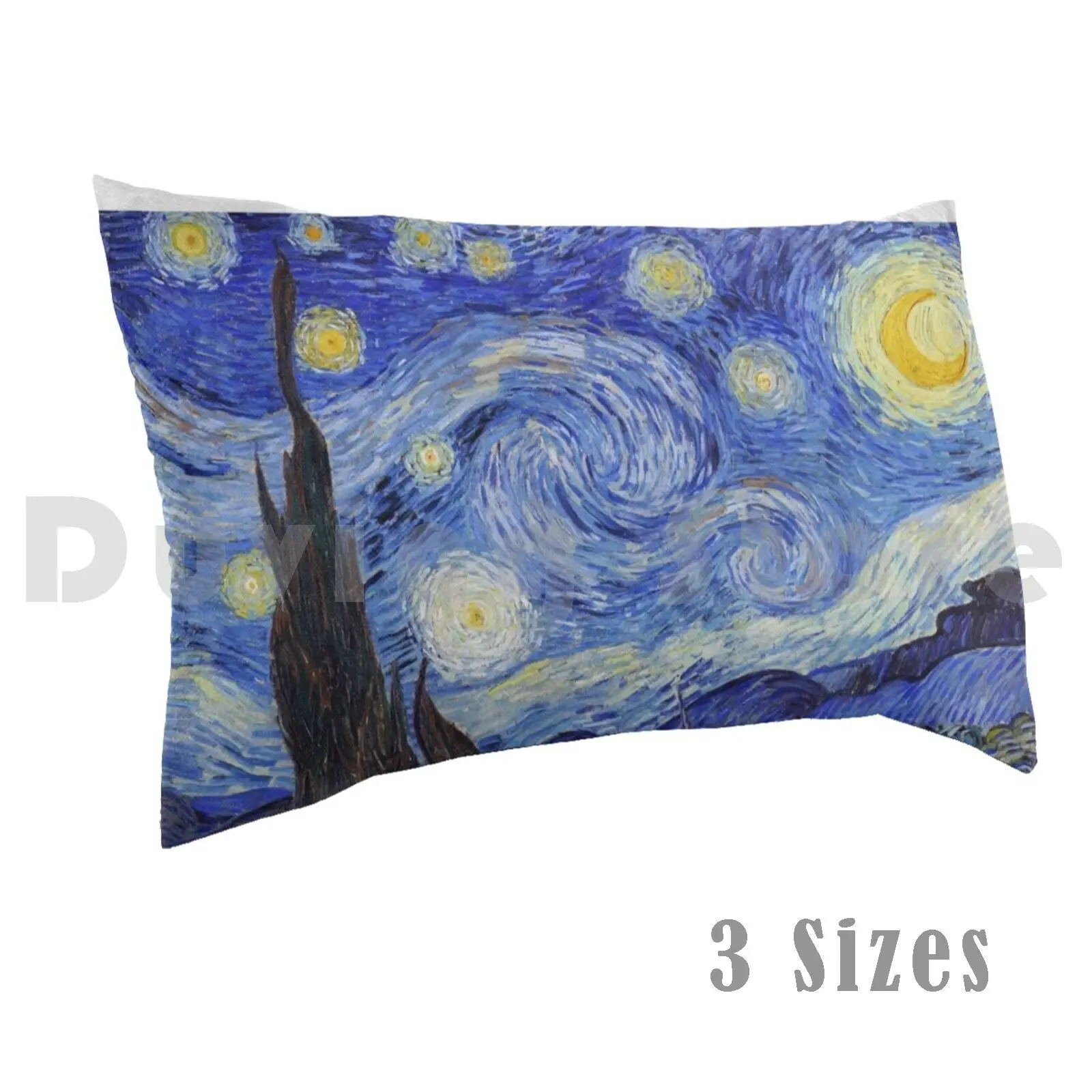 Starry Night Van Gogh ( Re-Edited ) Pillow case 2804 Starry Night Sky Stars Cypress Night Sky Venus