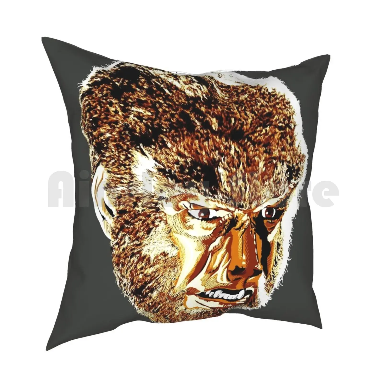 Wolf Man Pillow Case Printed Home Soft DIY Pillow cover Lon Chaney Jr Wolfman Wolf Werewolf Wolf Man Classic Horror Horror